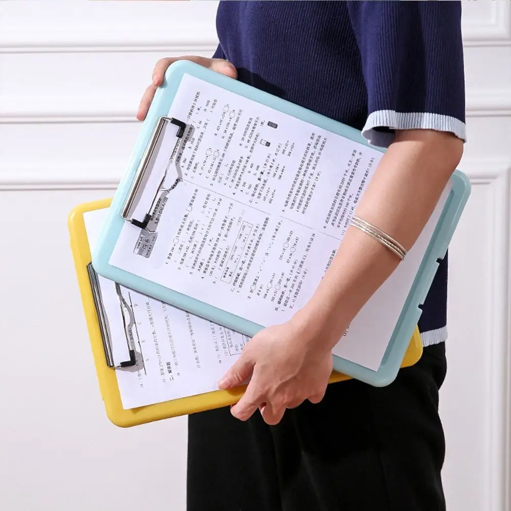 A4 File Folder Clipboard transparent clipboard writing clipboard business folder Writing Pad Memo Clip Board Test Paper Storage Box Organizer Stationary School Supplies