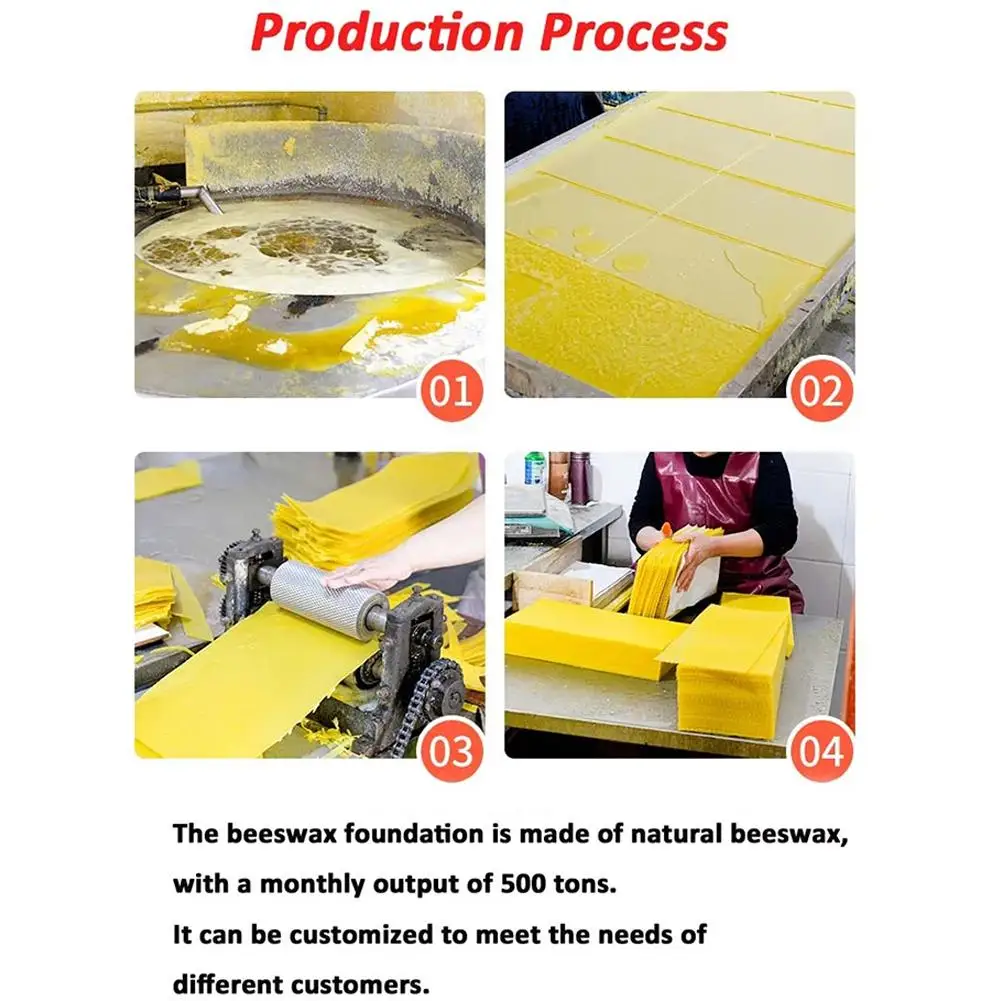 Beekeeping Tools Beeswax Candle Making Kits 10Pcs Beeswax Sheets Candle Making Craft DIY Honey Candles Maker Full Bees Wax Honeycom Foundation Sheets
