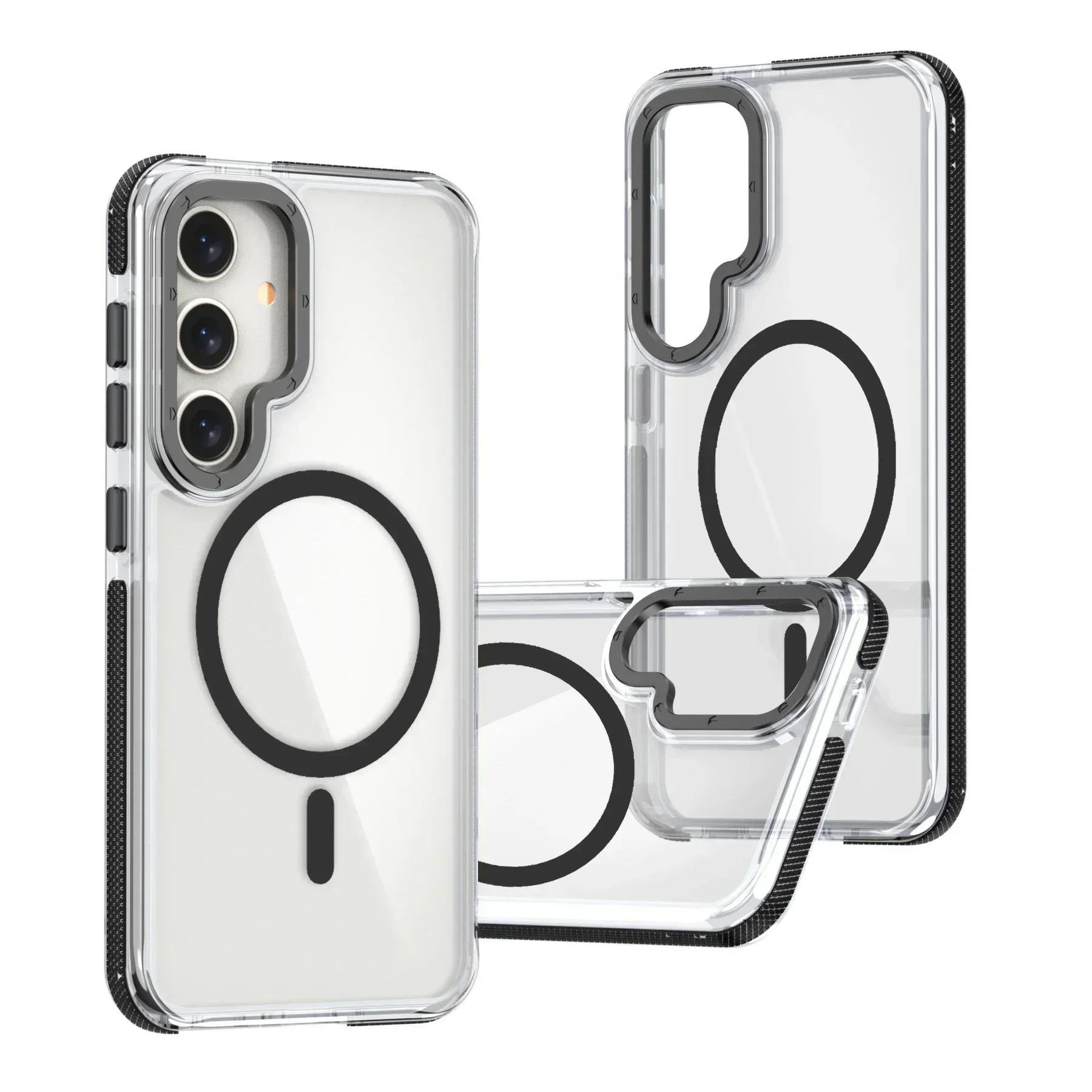 Luxury MagSafe Wireless Charging Clear Phone Case - Magnetic Shockproof Transparent Cover