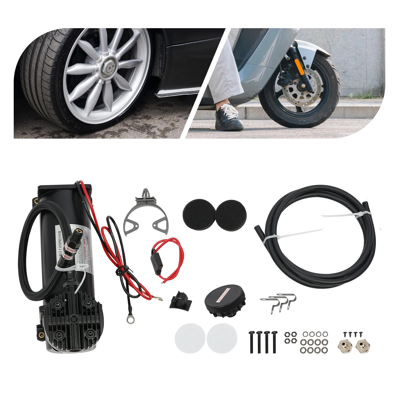 12V Portable Air Compressor Suspension Air Pump 200 PSI IAir Ride Suspension Compressor for Inflating Tire