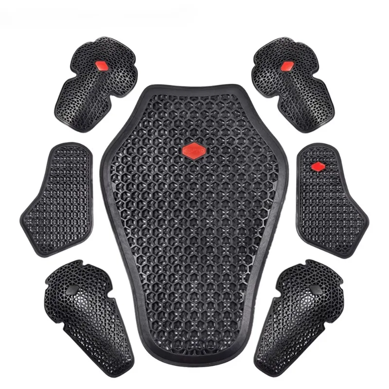 1/2/4/5/7/11PCS Motorcycle Shoulder Elbow Back Protector Pad Universal Motorbike Chest Pads Soft Motorcycle Jacket Insert Armor