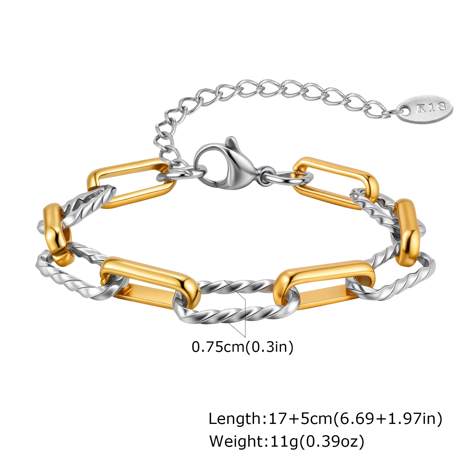 Elegant Gold-Plated Minimalist Chain Bracelet