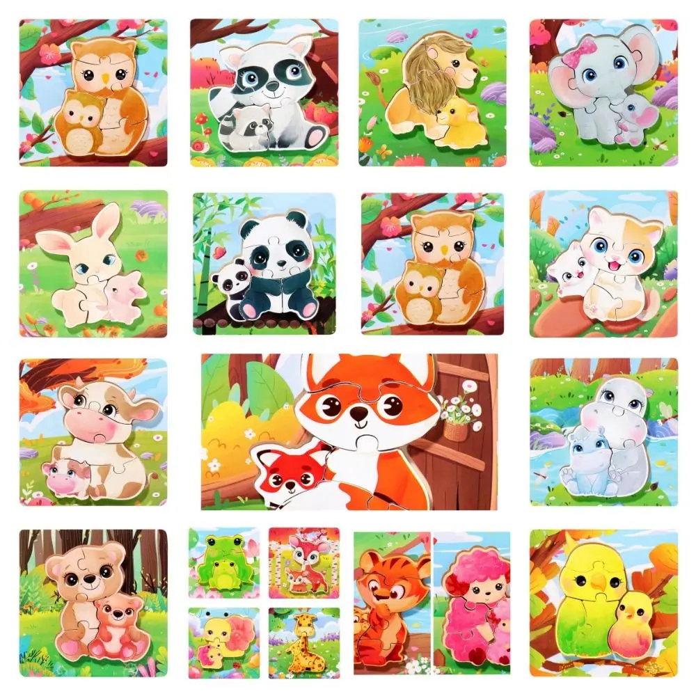 

Tiger Wood 3d Cartoon Animal Puzzles Interesting Frog Multi-style Options Jigsaw Toys Rabbit Artistic Aesthetic Development