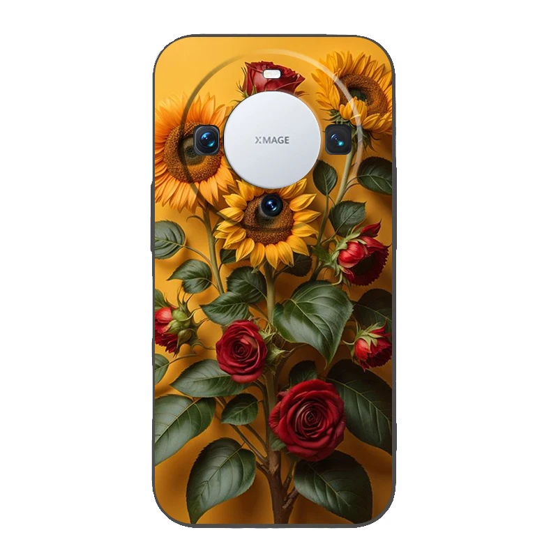 Sunflower Design Silicone Phone Case Cover - Durable TPU Protective Shell