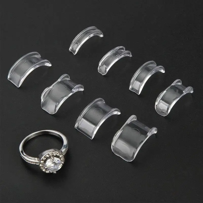 8 Sizes Silicone Ring Size Adjuster Resizer Anti-Loss Proof Invisible Ring Holder Retainer Shrinker For Rings Jewelry Tools