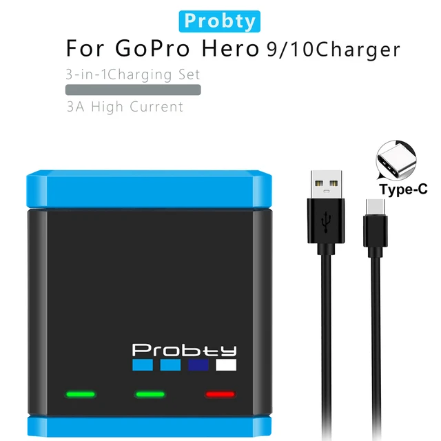 1BatterieAvecChargeur--Batterie Pour Gopro Hero 11 10 9 1850 Mah, 3  Emplacements, Chargeur Avec Lumière Led, - Cdiscount Appareil Photo