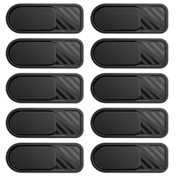 Premium Privacy Protection Webcam Cover - Universal Camera Slider for Laptops, Tablets, and Smartphones (10pcs Black)