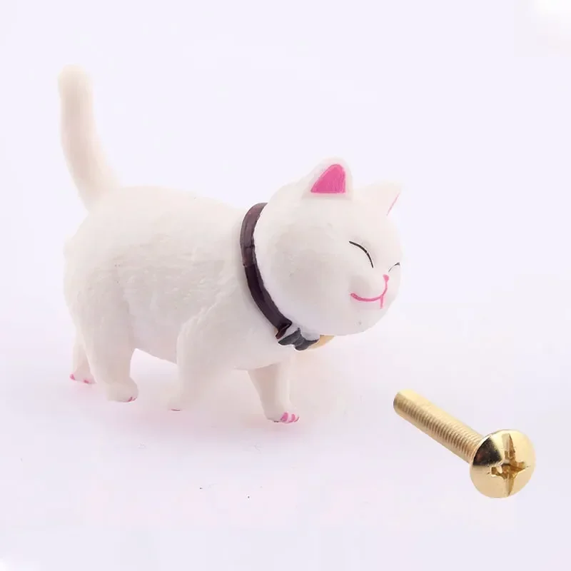 Description Picture 6 of itemCabinet Knobs Creative Cartoon Cat Shape Resin Furniture Brass Handles Room Drawer Handles Kitchen Cupboard Closet Drawer Pulls