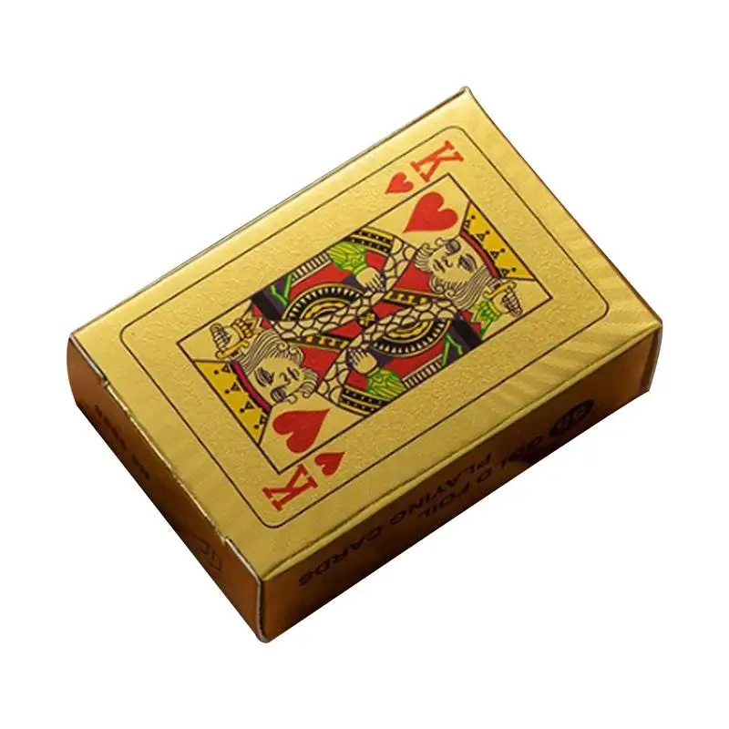 

New Mini Poker Set Learning Flash Cards For Kids Golden Children's Cards Novelty Playing Cards Learning Toy Cards Gold Foil