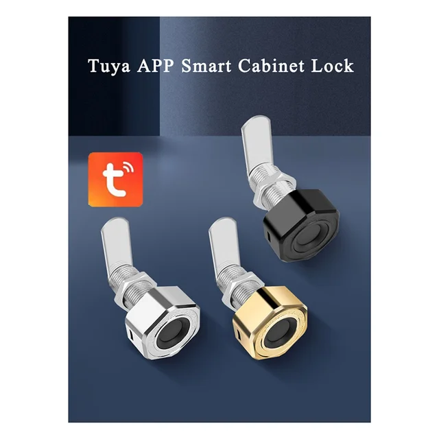 T82C Hot Sale-Tuya Smartlife APP Remote Control Smart Fingerprint Cabinet Drawer Strongbox Mailbox Electric Lock 6