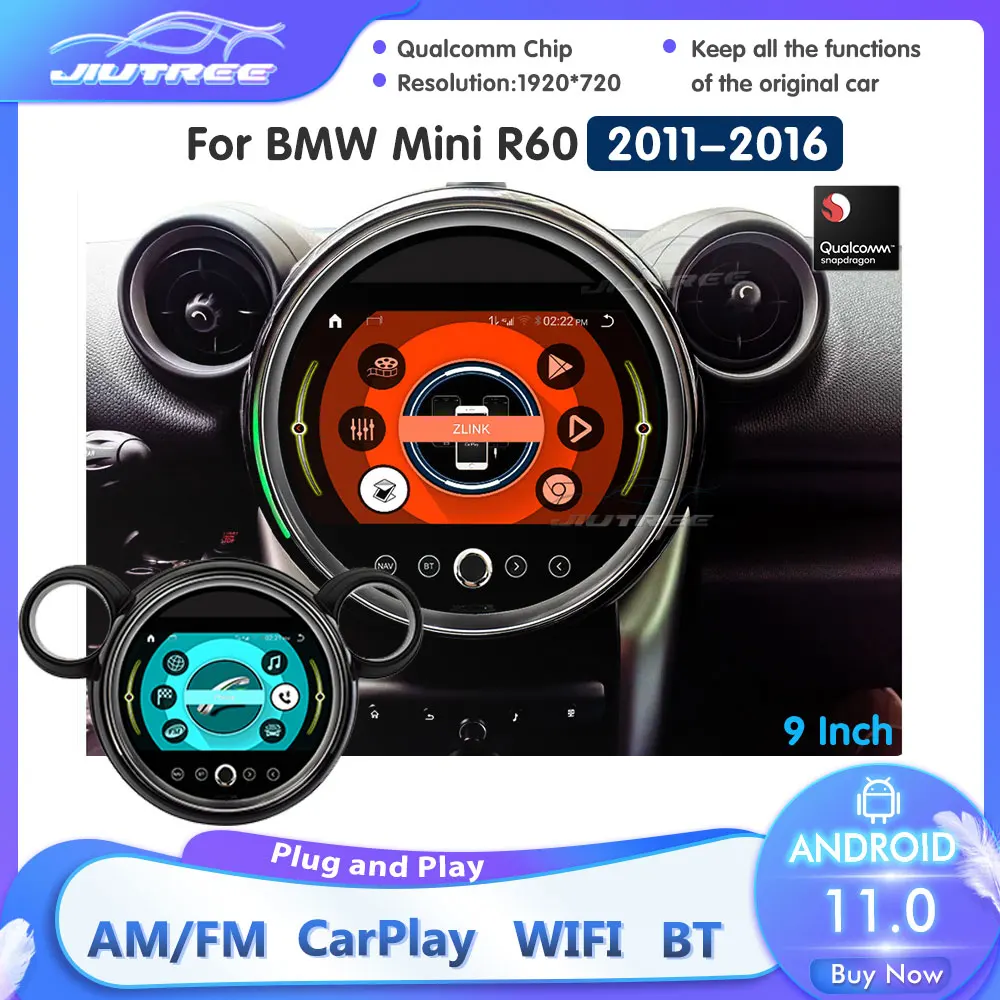 

Android Car Radio For BMW MINI COOPER R60 2011 2012 2013 2014 2015 2016 Multimedia Video Player Navigation GPS Auto Carplay 2Din