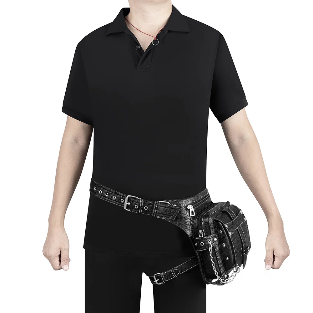 Men's Bodypack Motorcycle Outdoor Cycling Motorcycle Leggings Bag Waist Bag Fanny Pack Belt Bag Purse Sac Banane Leg Bag Bum Bag