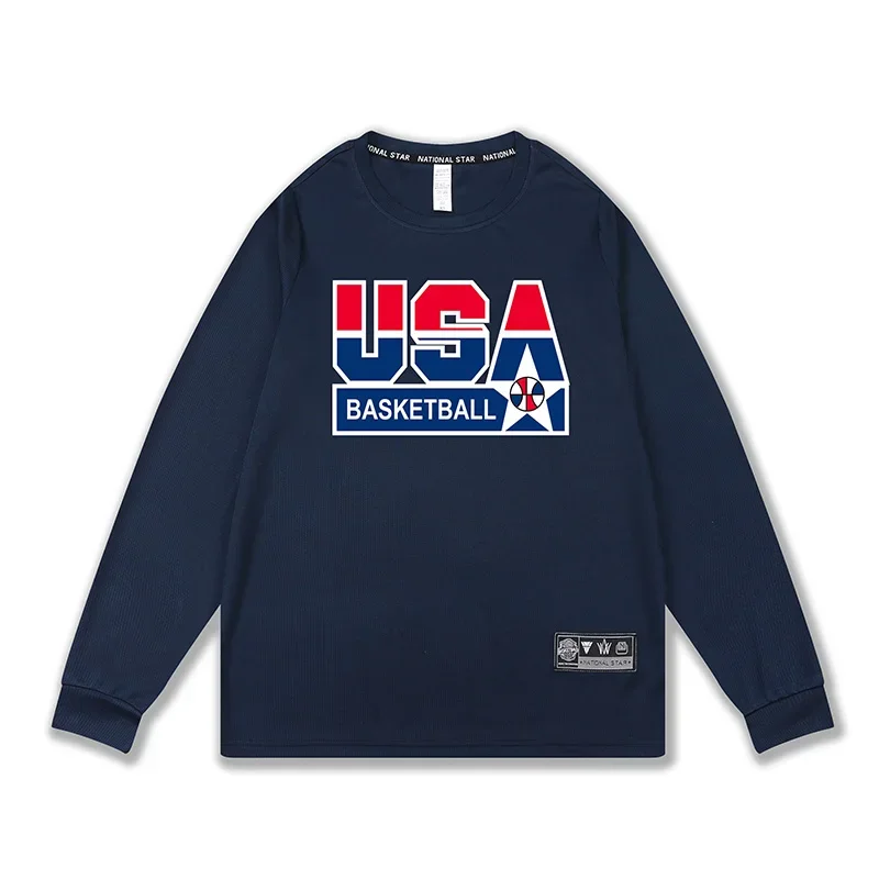 thumbnail image 1 of Camiseta para correr para hombre y mujer, transpirable, de secado rápido, para fitness, baloncesto, tiro, entrenamiento, ropa de ejercicio, camisetas deportivas para gimnasio, 1 of 5