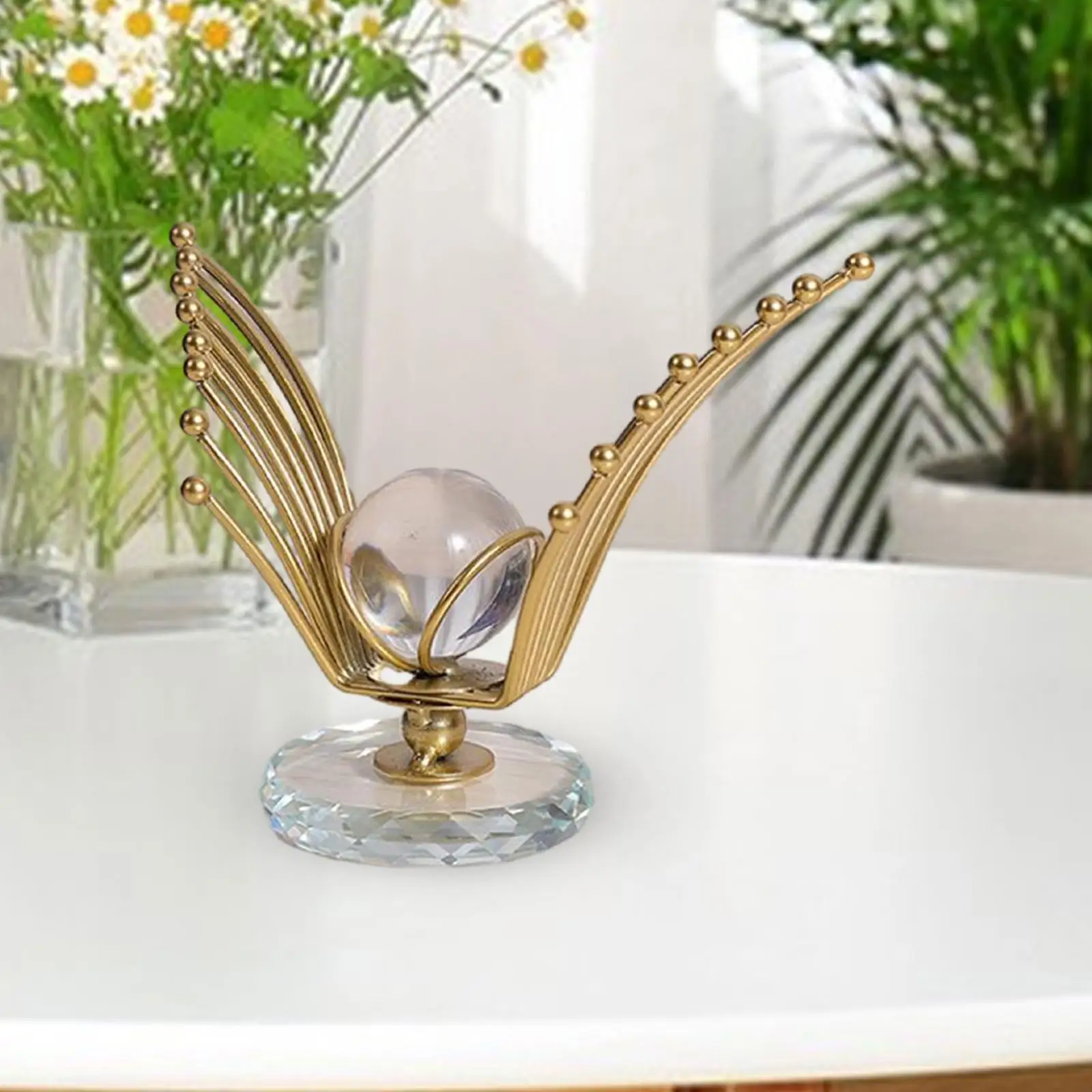 Sphere Ball Figurine Desktop Ornament for Living Room Table Centerpiece Desk