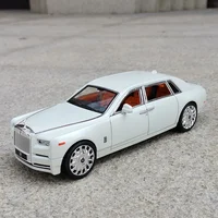 New 1/20 Rolls Royce Phantom Alloy Car Model Diecasts & Toy Vehicles Metal Car Model Collection Simulation Sound Light Kids Gift 1