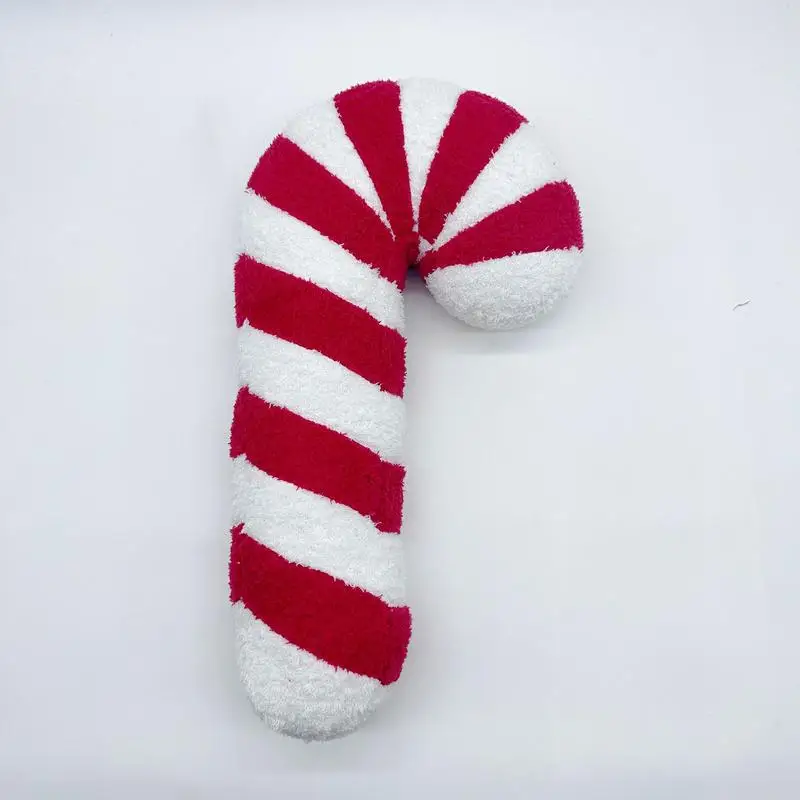 

Wool Felt Christmas Candy Cane Plushie Creative Lovely Doll DIY Handcrafts Stuffed Lollipop Pillow For Kids Girl Christmas Gifts