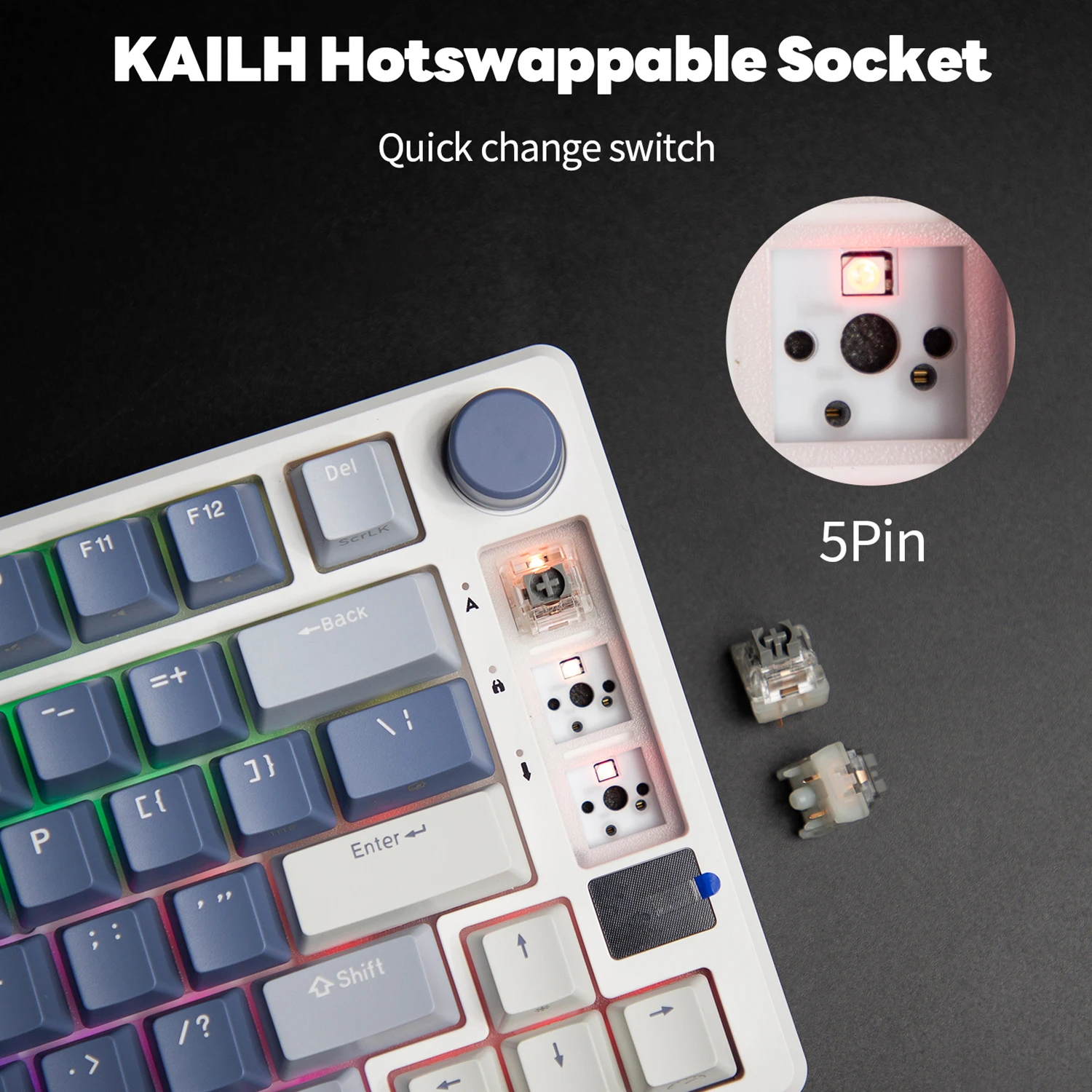 M75 RK ROYAL KLUDGE 2.4G Wireless/Bluetooth/USB-C Mechanical