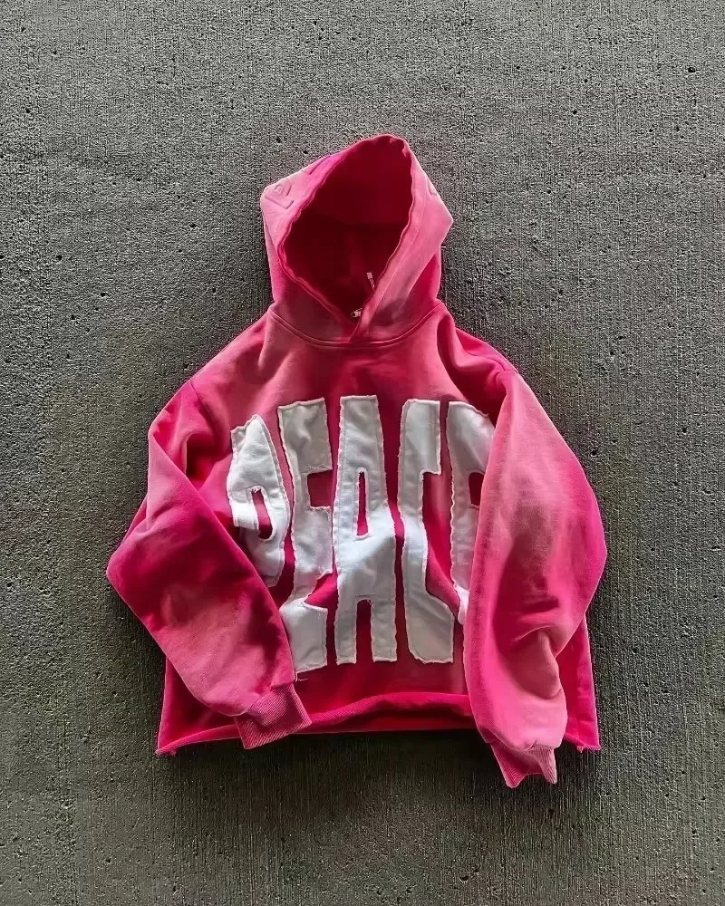 thumbnail image 1 of Sudadera con capucha de gran tamaño con estampado de parche de estrella para hombre y mujer, ropa de calle Y2K, estilo harajuku gótico, hip hop, holgada e informal, deportiva, 1 of 4