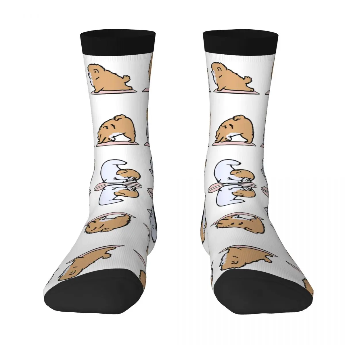 

Adult Stockings Pomeranian Yoga For Sale High elasticity Funny Novelty premium Cute style Compression Socks