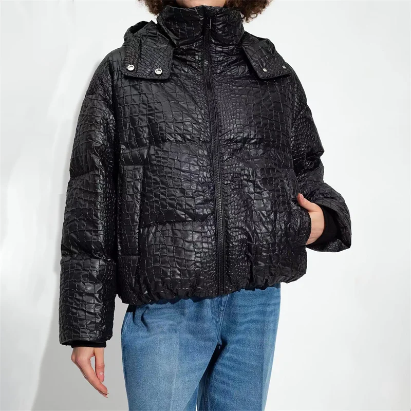 

Women's winter jacket 2023 Korean Fashion Slim Hooded Down Jacket High quality long top windproof thick coat y2k feather coats