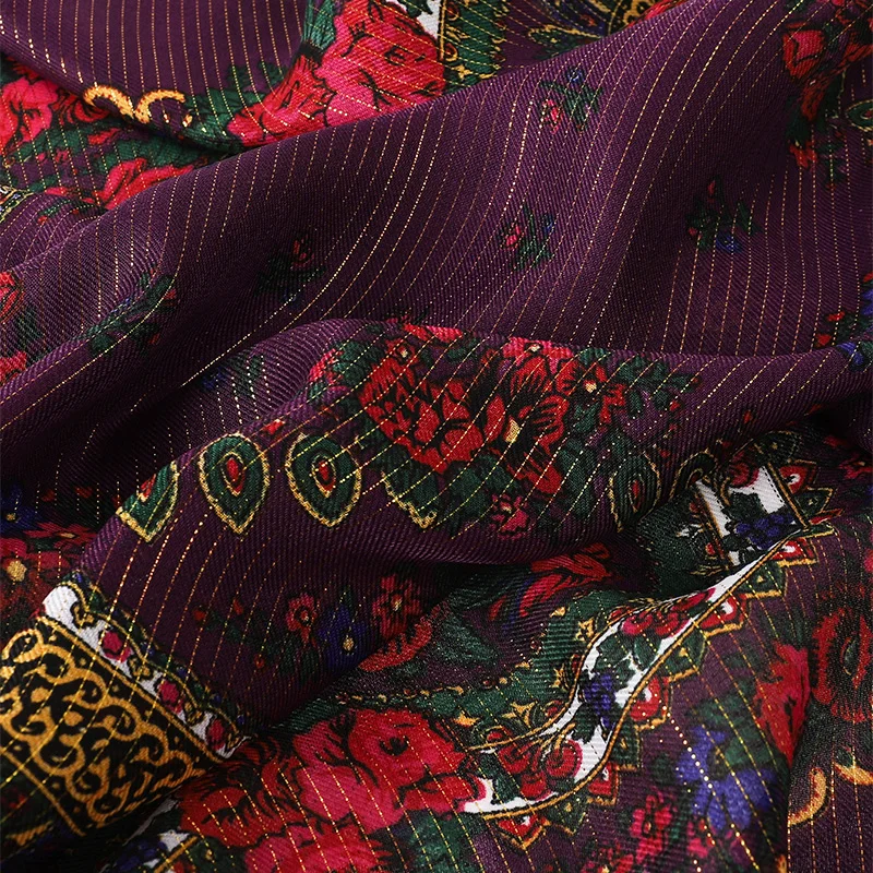 70*70cm Russische Blume Gedruckt Platz Baumwolle Schal Frauen Bandana Schals Boho Stil Dünne Warme Sonnencreme Kopftuch hijab – Detail 11