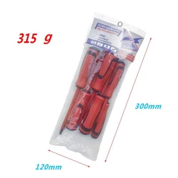 Premium Insulated Magnetic Screwdriver - High Hardness Chrome Vanadium Steel with Cross and Straight Heads (Red)