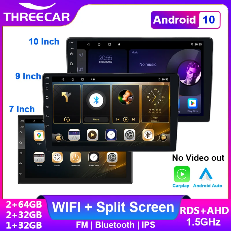 

Android 10 Car Radio Autoradio 2 Din 2 64G Universal 2.4/5G WIFI GPS AHD Car Audio Multimedia Player For Nissan Toyota Kia