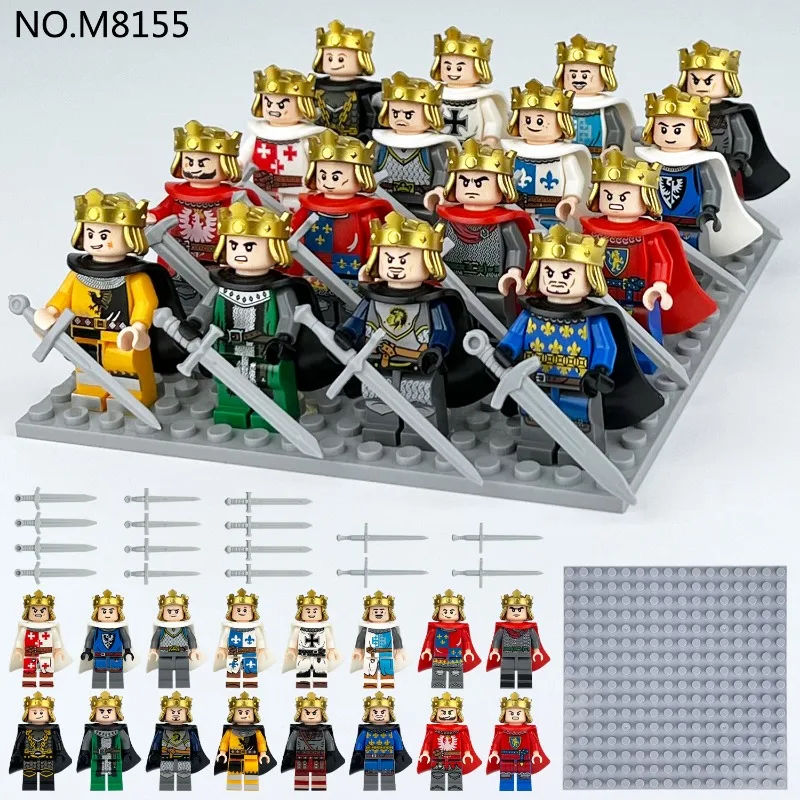 국경을 넘는 도매 M8155 중세 국가 대표 건축 블록 피규어 모델 호환 레고 어린이 조립 장난감