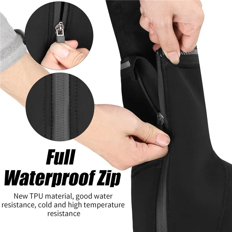 WEST BIKING Cycling Boots Shoes Cover Winter Warm Motorcycle Thermal Hiking Shoes Protector Windproof Waterproof Thick Overshoes