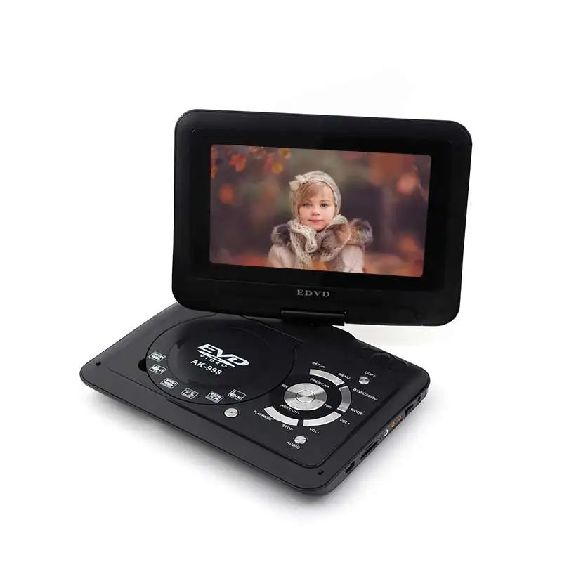 13.9 Inches Portable DVD Player Region-free EVD Player USB Port 270 Degree Rotation Swivel Screen EVD Lecteur DVD New