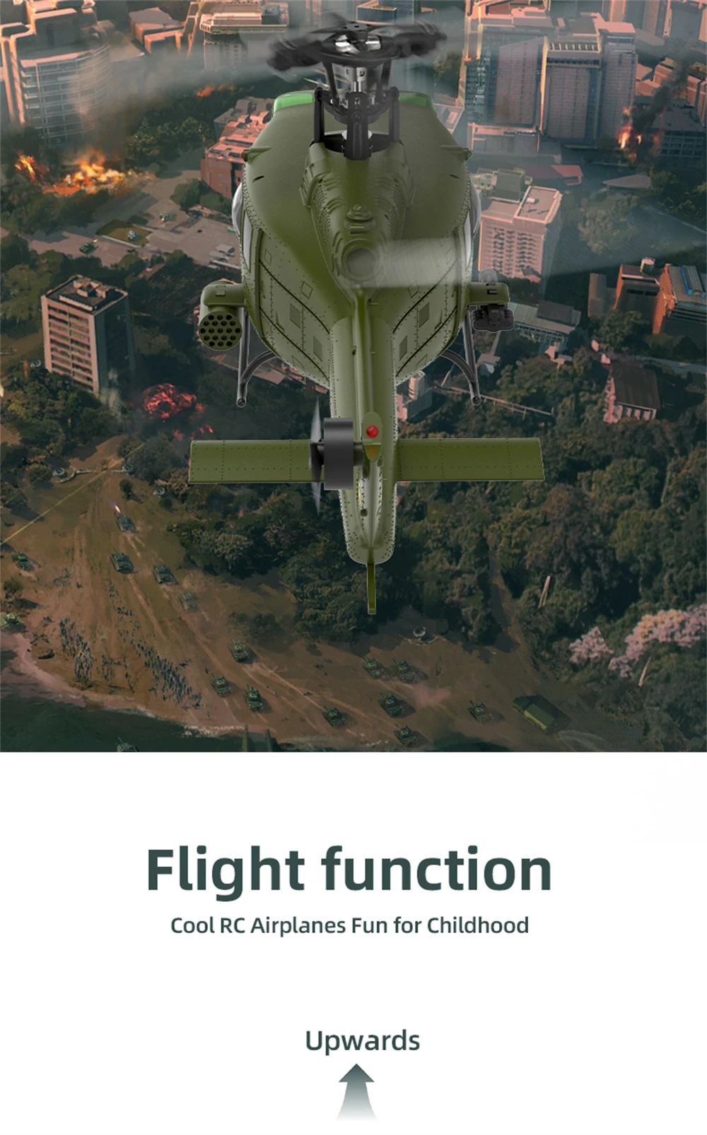 Eachine E190 1:34 UH-1 HUEY Scale 2.4G 6CH GPS Altitude Hold