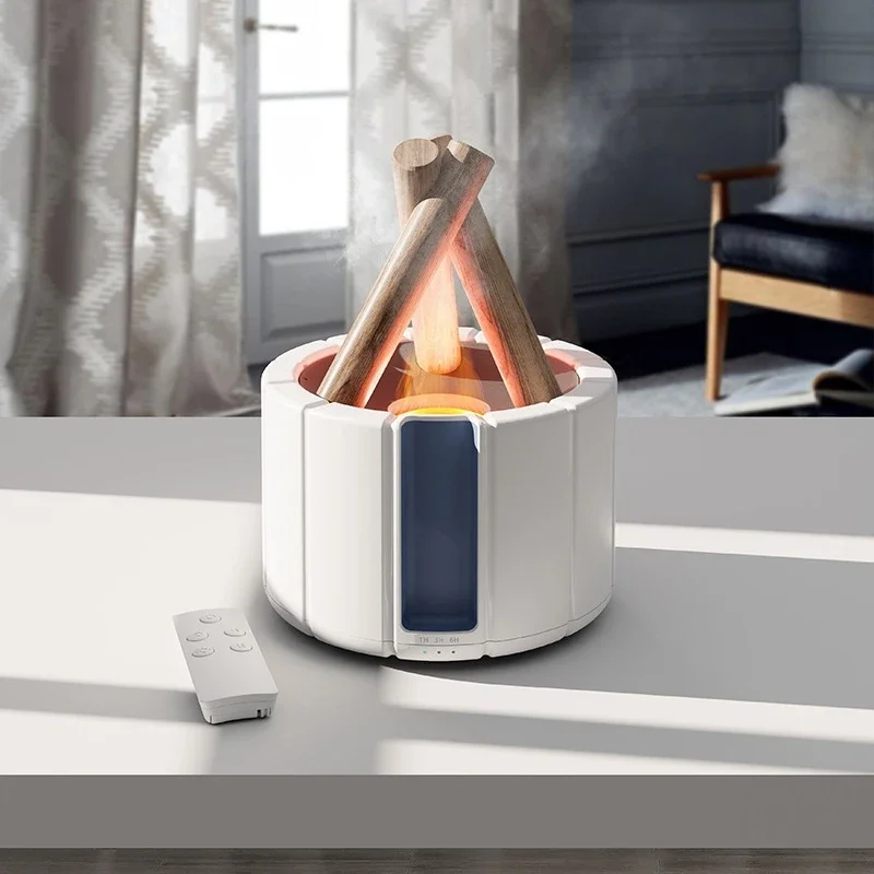 Cute 2024 2024 For Aromatherapy Essential Oil Diffuser Remote Control USB Ultrasonic Air Humidifier with Flame Lamp   Diffusor 3