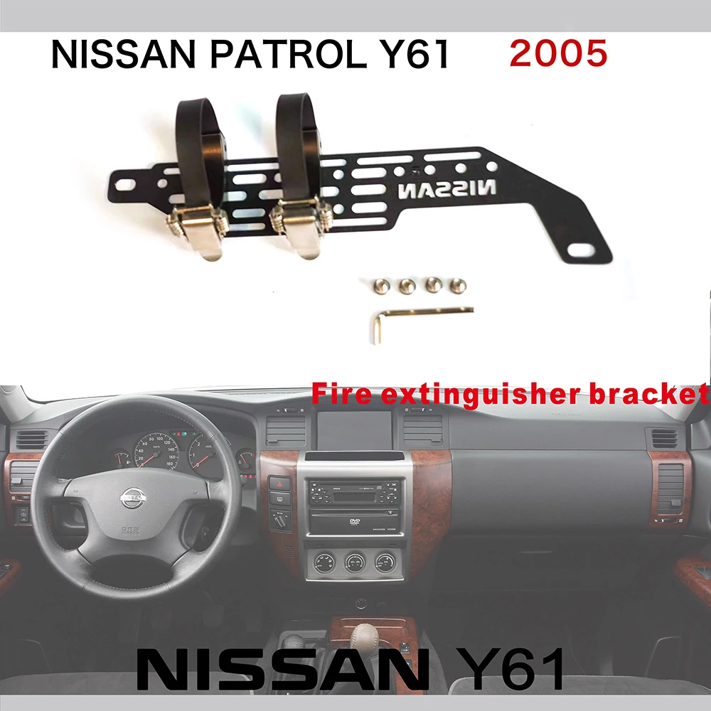 Fire Extinguisher Bracket Holder Seat Bottom Flame Arrester Storage Accessories For Nissan Patrol Y61 Annihilator