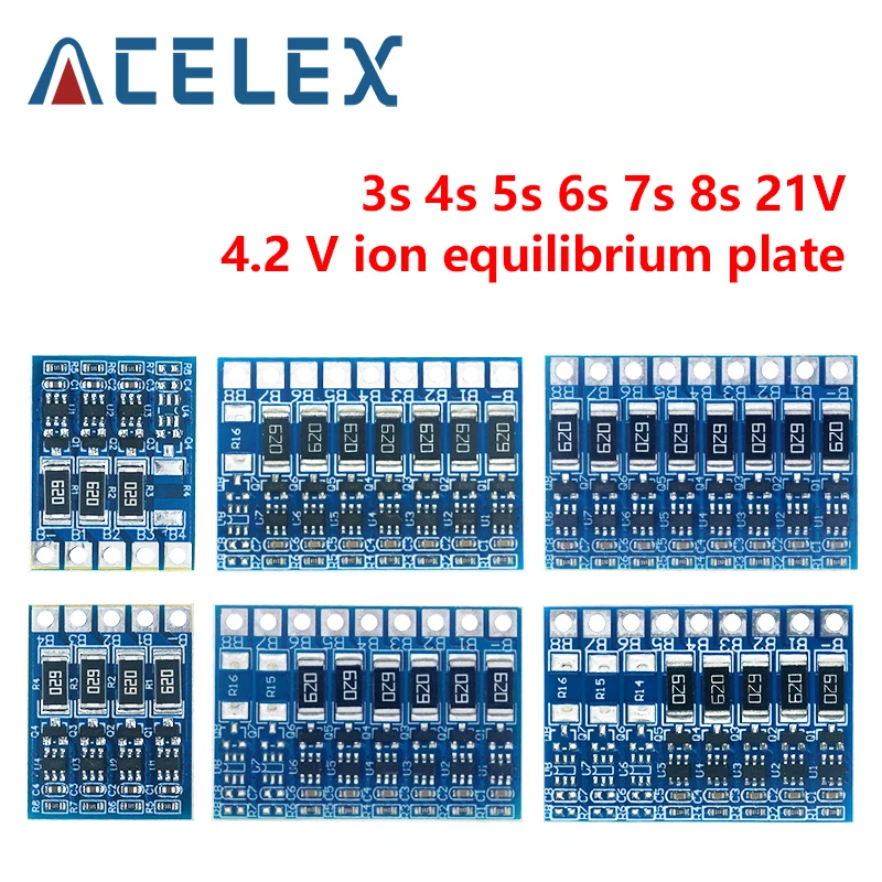 3S 4S 5S 6S 7S 8S 21V 4.2V Li-Ion Balancer Board 18650 Li-Ion Balncing Full Charge Battery Balance Function Scheda Di Protezione