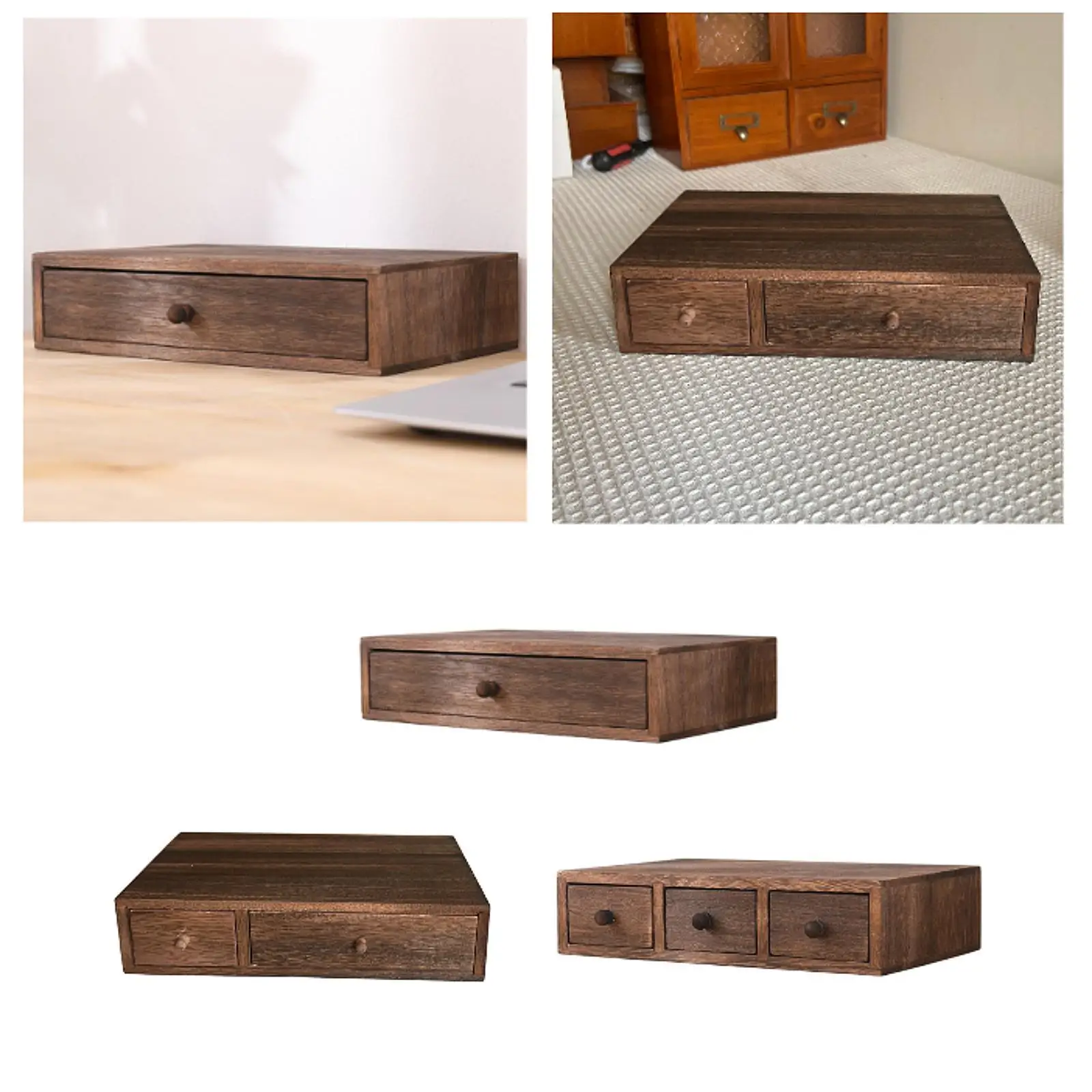 Desktop Organizer with Drawer Cosmetic Organizer for Bills Paper Clips Cards Desktop Organizer with Drawer Cosmetic Organizer for Bills Paper Clips Cards