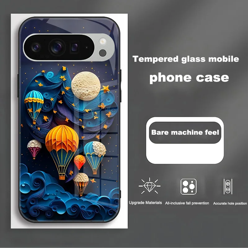 Luxury Tempered Glass Phone Case Cover with Enhanced Protection