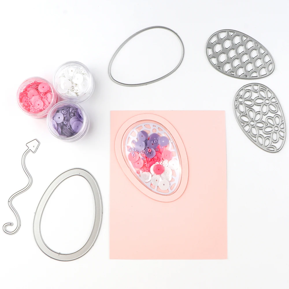 Dimensional Shaker Domes Love Bottle Easter Egg TV Circle Square Shaker Blister Sequins Beads Embellishment Card Making Supplies