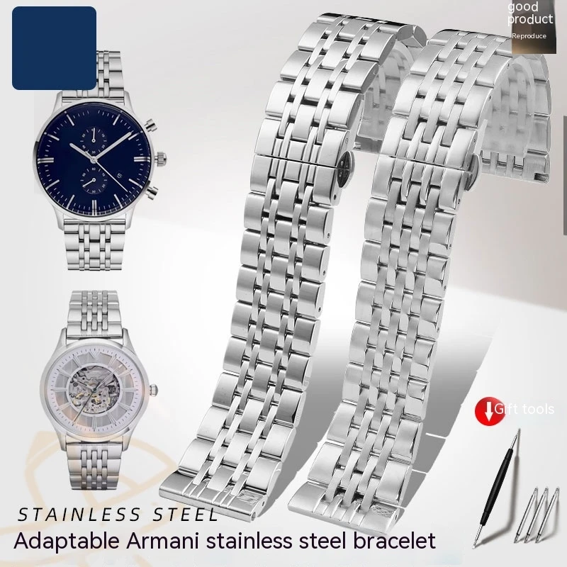 Per Orologio Armani Ar1945 Ar1648 Ar1853 Cinturino Per Orologio Da Uomo Cinturino Da Polso In Acciaio Inossidabile Solido Impermeabile E Resistente Al
