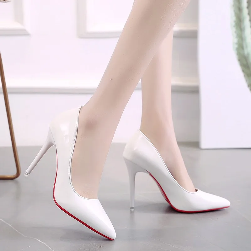 Woman Shoes Red Bottom High Heels Formal The Glossy Stiletto Elegant Sexy Nude Comfortable Weddings Bridal Office Pointed Toe