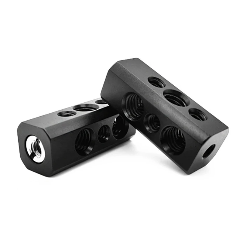 Aluminum Multi Hole Conversion Nut Base 1 4 20 to 3 8 16 Inch Screw 