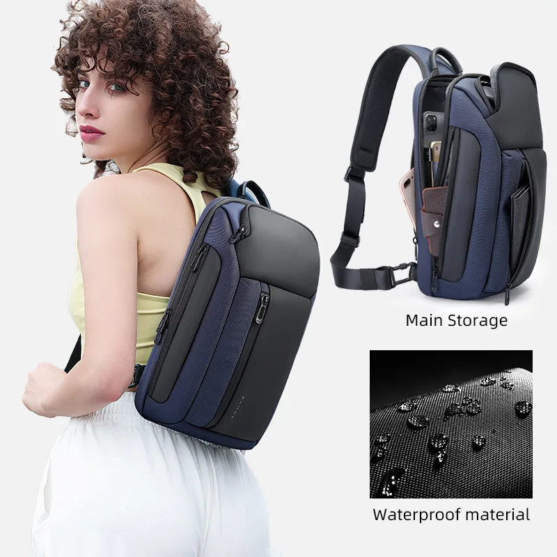 New Men's Casual Chest Bag Niche Fashion Trend Crossbody Bag Large Capacity One Shoulder Shoulder Bag