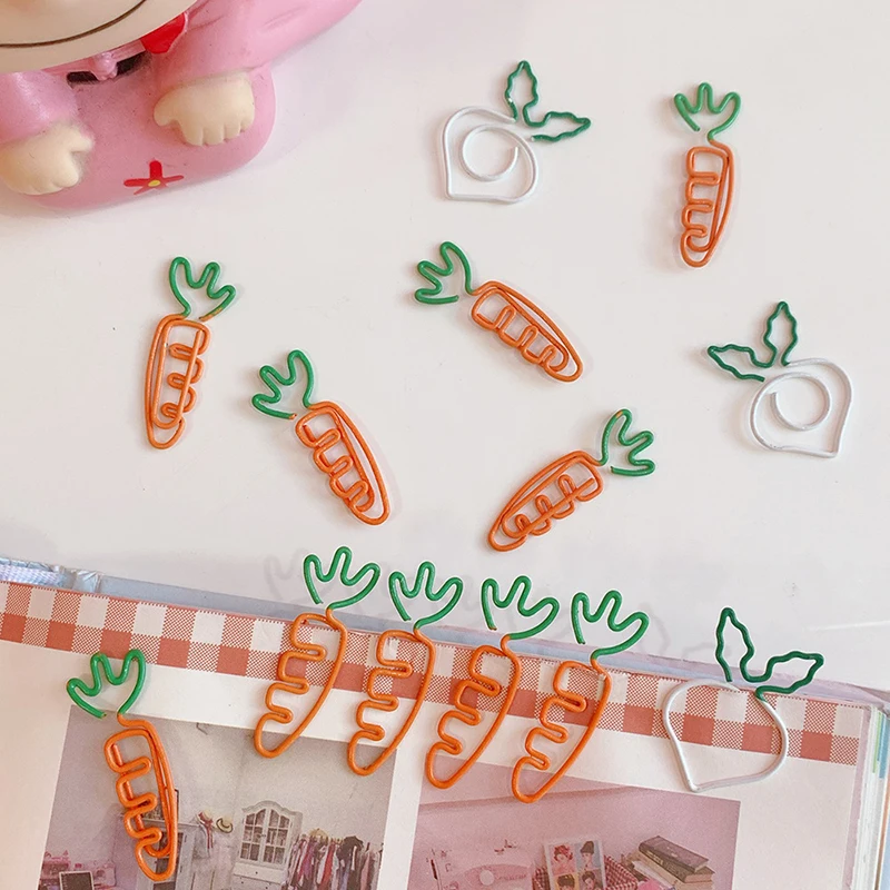 File Memo Clip Metal Bookmark Decorative Vegetables Shaped Mini Paper Clip