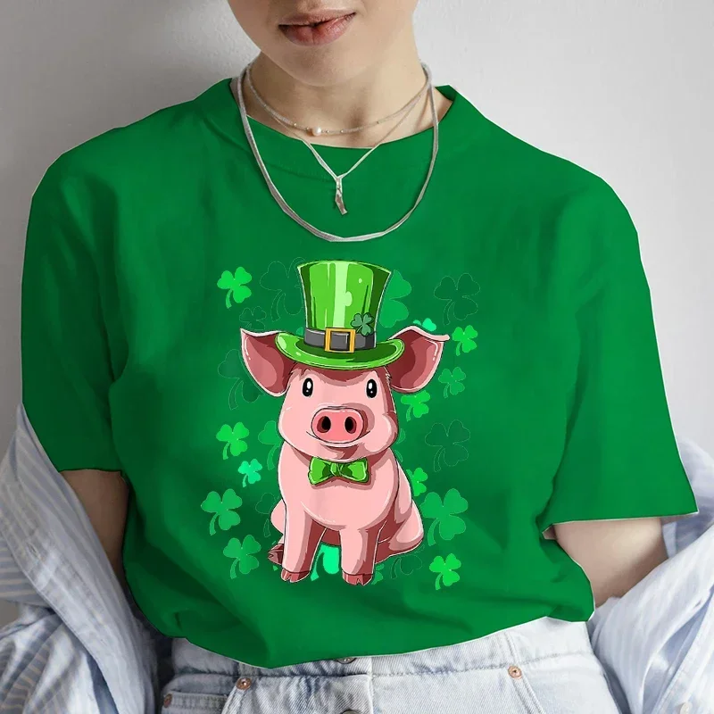 

Футболка женская с графическим рисунком, Классический Топ на день Патрика, счастливая Ирландия, лето