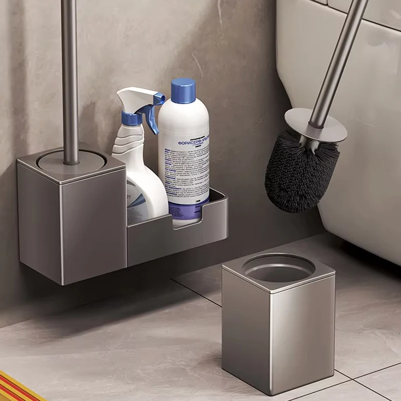 Bathroom Accessories No punch Bathroom Toilet Shelf Toilet Brush Storage