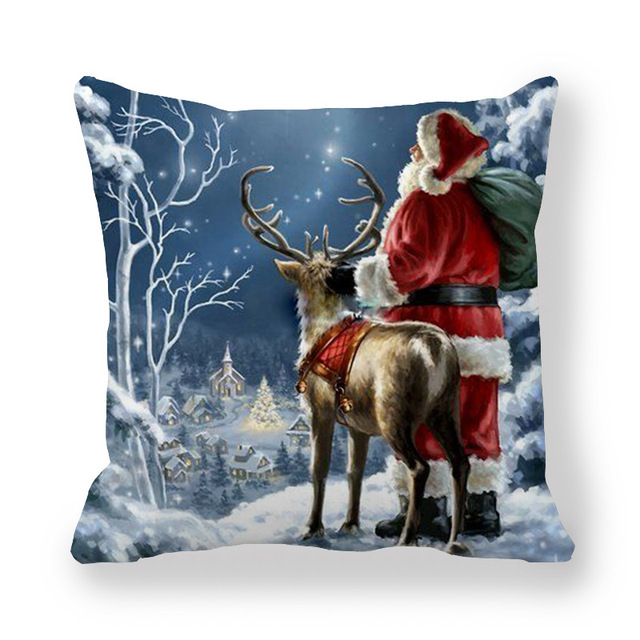 Cushion Cover Merry Christmas Decorations For Home Christmas Ornaments 2021 Navidad Xmas Noel New Year Gifts 2022