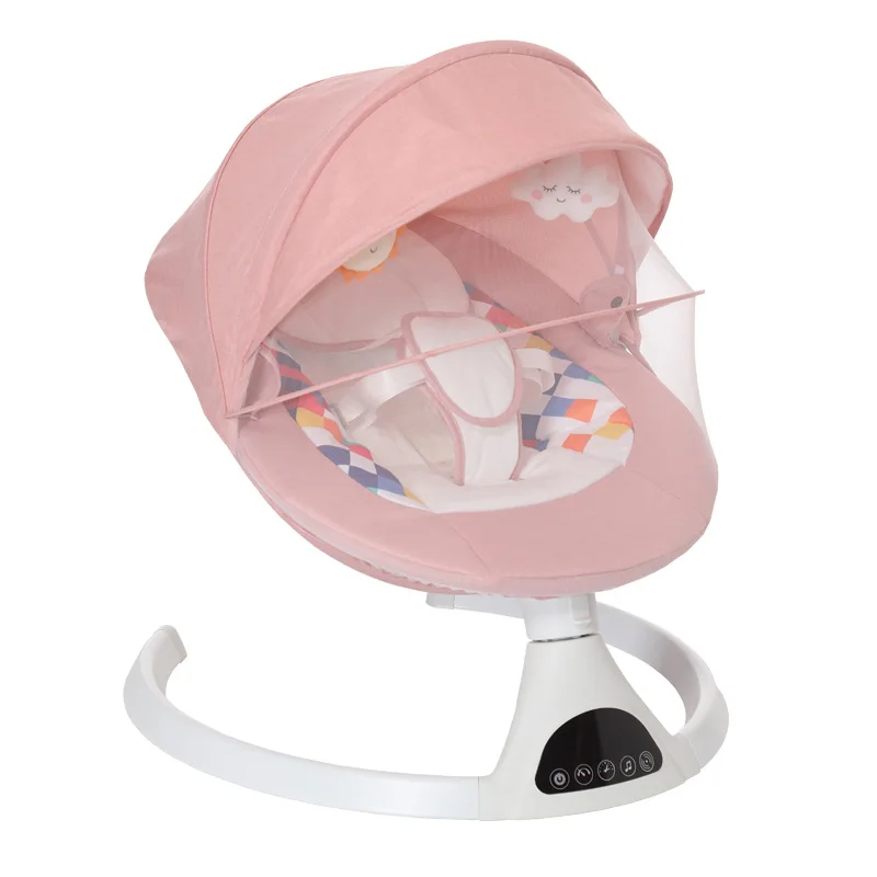 Baby Electric Rocking Chair Cradle Crib Bouncer Newborn Calm Bluetooth with Belt Remote Control | Мать и ребенок