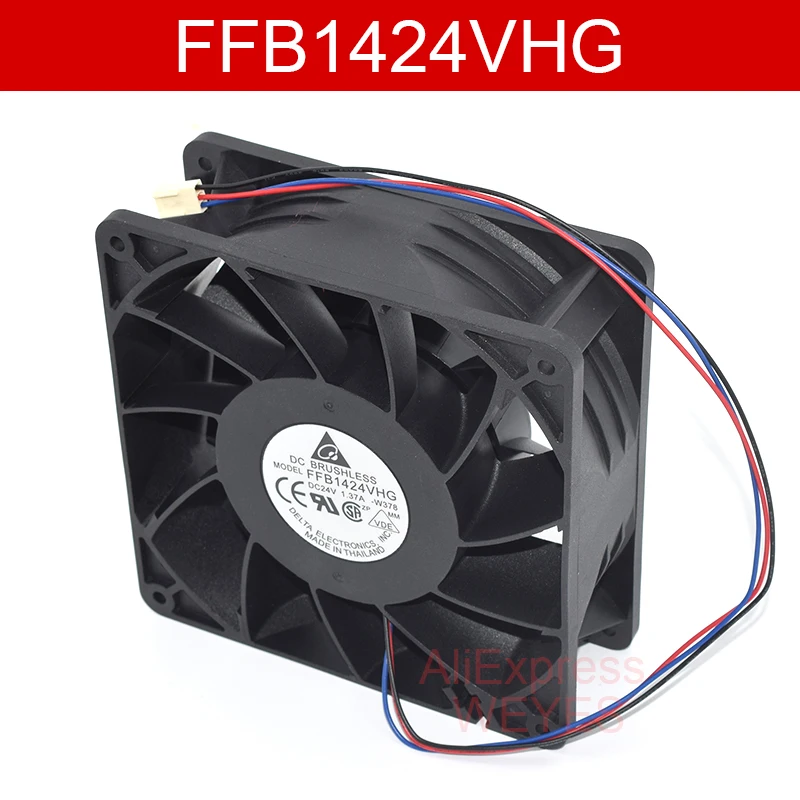 Ventilador de 140*140*50 mm para o Case do Delta 14050 Dc24v 1.37a Resfriamento Industrial Três Pinos Ffb1424vhg 14cm Novo
