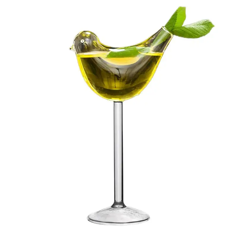 

150ml Cocktail Glass Bird Wine Glass Transparent Bird Champagne Glass High Quality Luxury Drinkware Glass For Party KTV Wedding