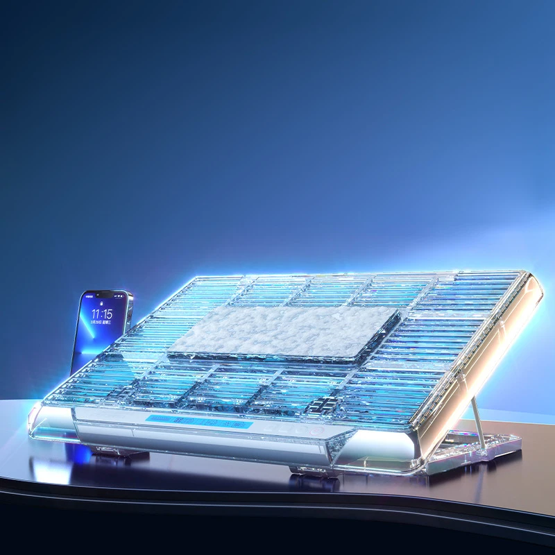 반도체 냉각 기능과 RGB 주변 조명을 갖춘 노트북 쿨러; 냉각 패드; 1421인치 노트북과 호환 가능