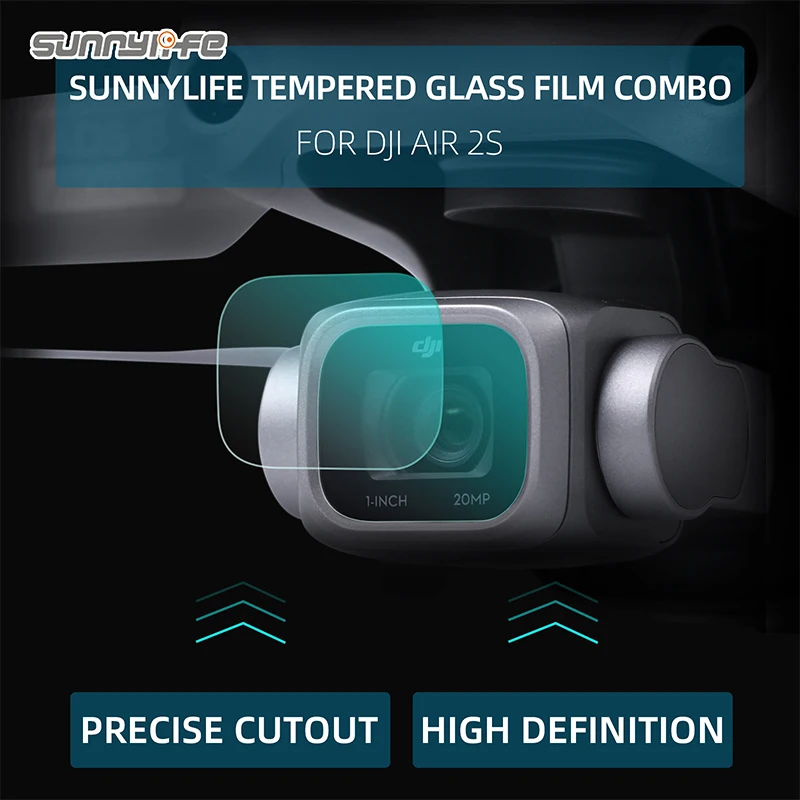 

For DJI Air 2S Drone Gimbal Camera Lens Tempered Glass Film Anti-scratch Dustproof Film 9H High Hardness Definition Accessories